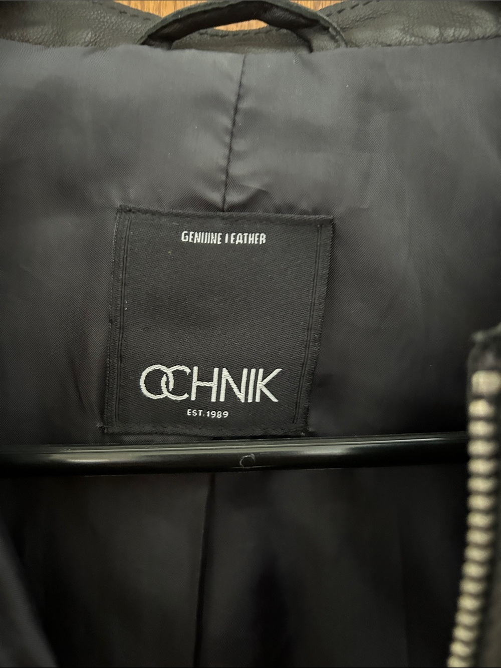 Modern Black Leather Zip-Front Women's Jacket image 2